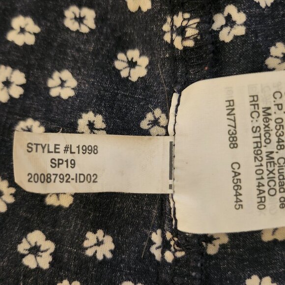 J. by J.Crew Navy Floral Cotton Blouse – Size 3X - Picture 5 of 5